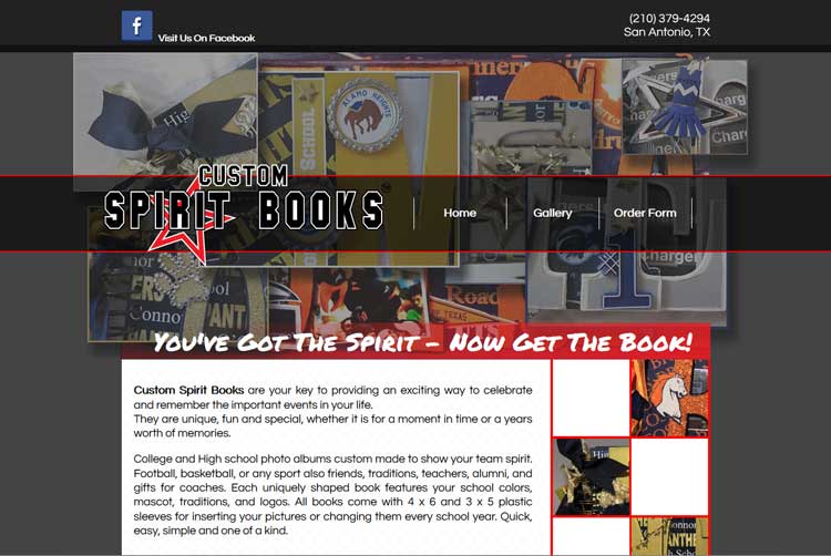 Custom Spirit Books Client Web Design