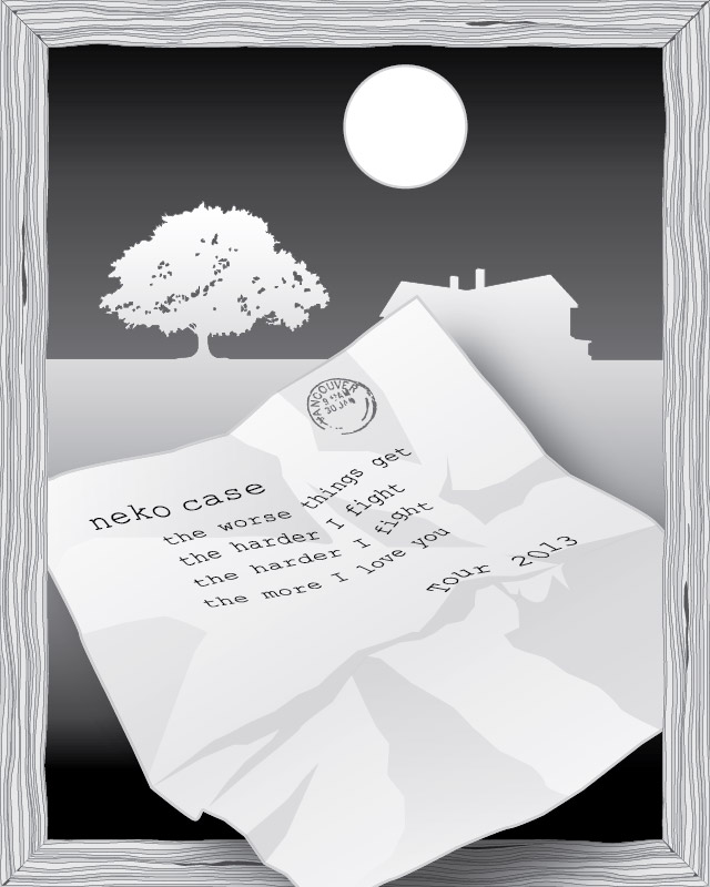 Neko Case 2013 Tour Promotional Flyer